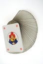 Joker at the top of playing card deck